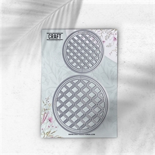 CraftAddictionUK Die - Stitched Lattice Layers / Circle